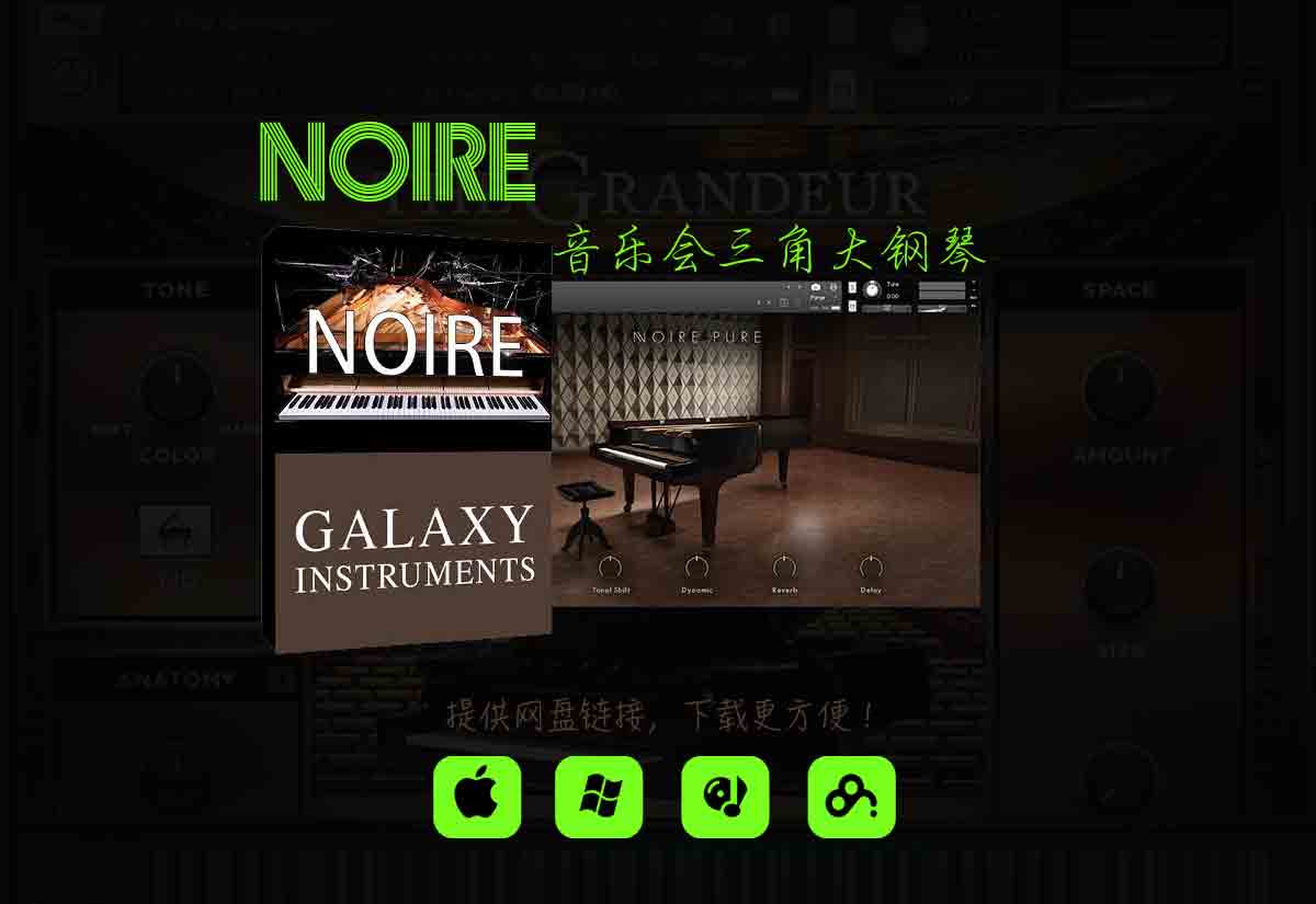 Native Instruments Noire v1.2.0 (KONTAKT) 音乐厅三角钢琴音源