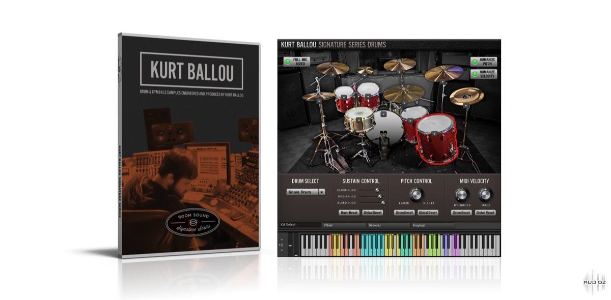 Room Sound Kurt Ballou Signature Series Drums Volume 2 (KONTAKT) 库尔特·巴卢签名系列第二卷鼓组音源
