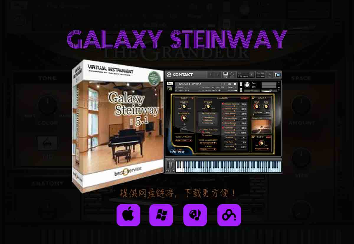 Best Service Galaxy Steinway 华丽斯坦威钢琴音源